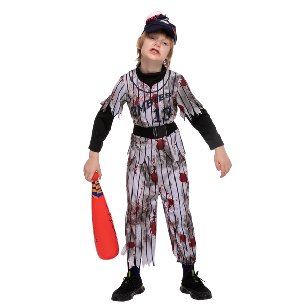 Scary Baseball Player Zombie Costume Cosplay - Child