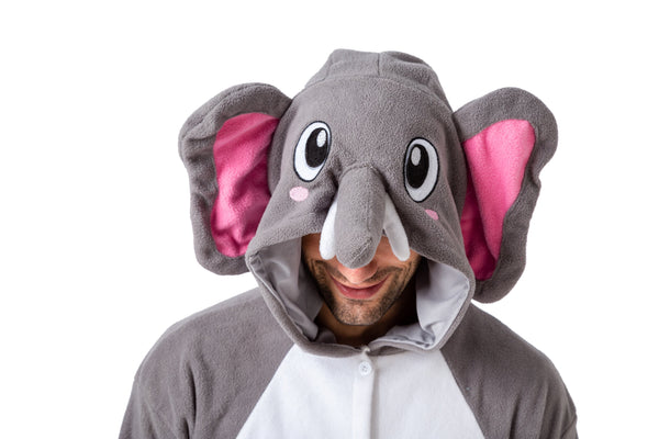 Elephant Animal Onesie Pajama Costume - Adult - Spooktacular Creations