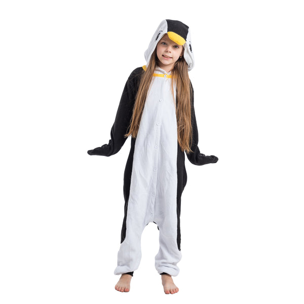 Unisex Child Pajama Plush Onesie Penguin Animal Costume - Spooktacular Creations