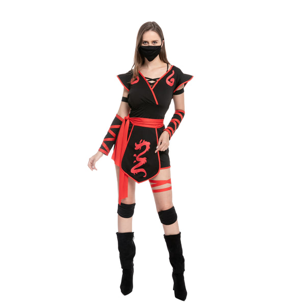 Ninja Short Pants Costume for Women - Adult