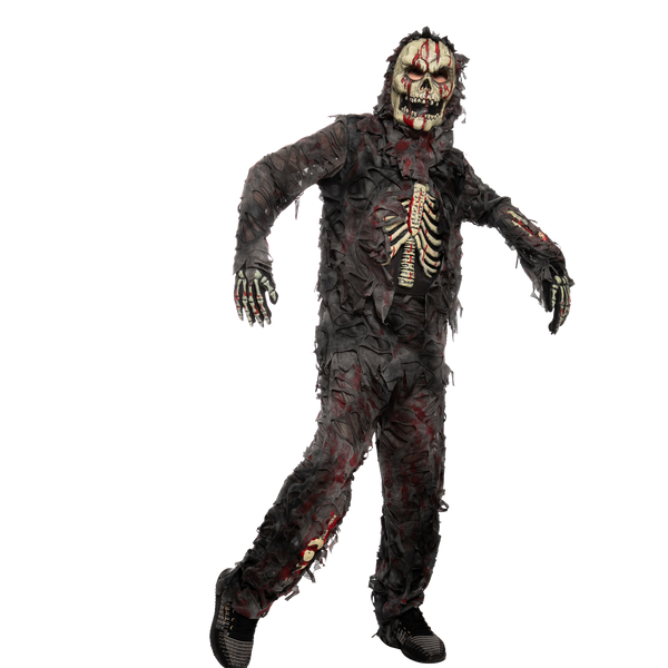 Scary Black Zombie Costume - Child