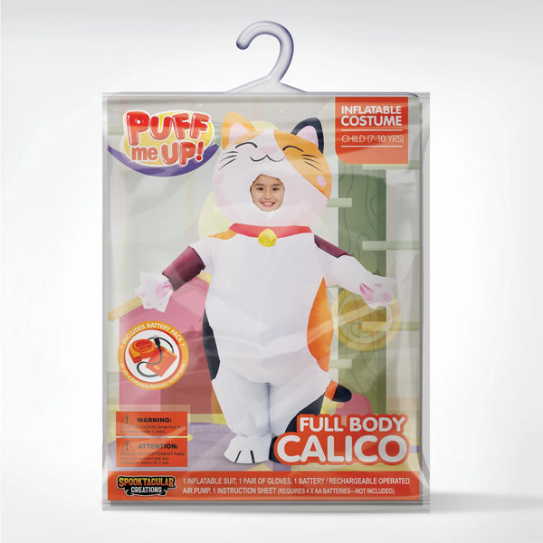 Kids Inflatable Costume, Full Body Inflatable Calico Cat Costume