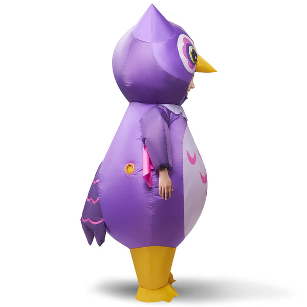 Kids Inflatable Costume, Purple Owl Air Blow Up Costumes