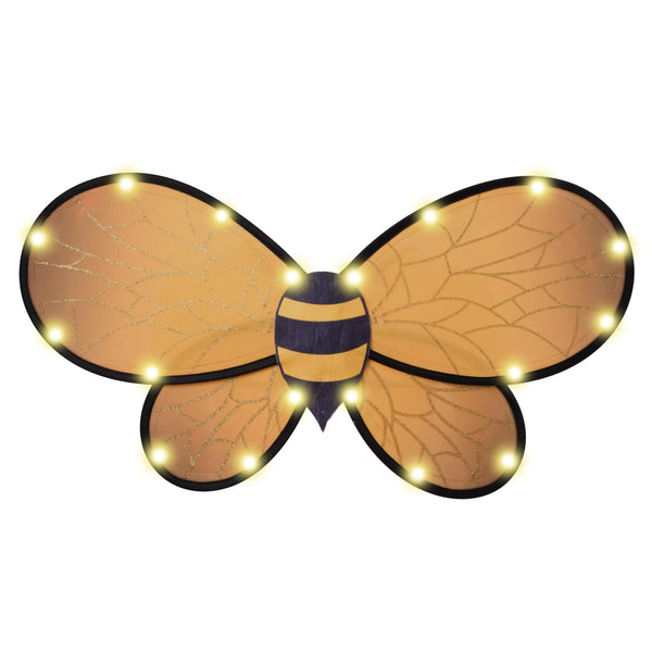 Light Up Forager Bee Wings and Bee Antenna Headband Costume Accessories for Women, Girls