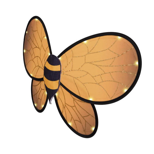 Light Up Forager Bee Wings and Bee Antenna Headband Costume Accessories for Women, Girls