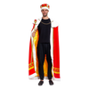 Regal King Royal Robe Halloween Costume Set with King Crown and Scepter (Standard) Red - Spooktacular Creations