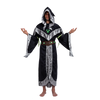Mystical Dark Sorcerer Medieval Warlock w/Glow Arm Strings Halloween Costumes for Men - Spooktacular Creations