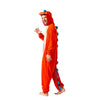 Orange Dinosaur Animal Onesie Pajama Costume - Adult - Spooktacular Creations