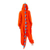 Orange Dinosaur Animal Onesie Pajama Costume - Adult - Spooktacular Creations