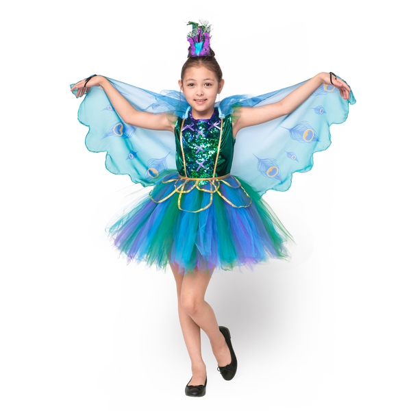 Greenish-Blue Peacock Costume - Child