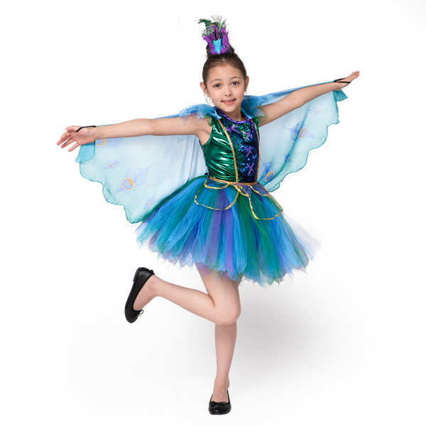 Greenish-Blue Peacock Costume - Child