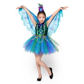 Greenish-Blue Peacock Costume - Child