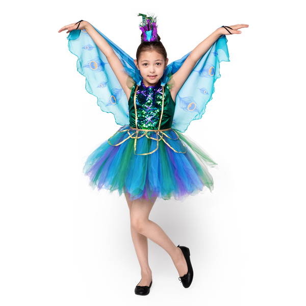 Greenish-Blue Peacock Costume - Child