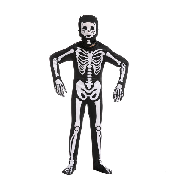 Cat Second Skin Skeleton Costume for Role Play Cosplay- Child