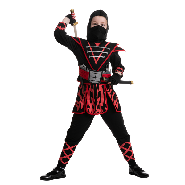 Samurai Red Ninja Costume for Girls Cosplay- Child
