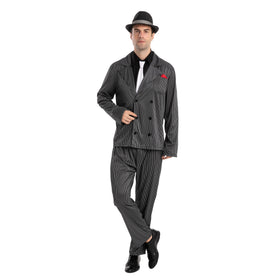 Men Gangster Costume Cosplay- Adult