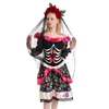 Day of the Dead Cosplay - Headband with Rose and Veil, Face Tattoo