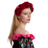 Day of the Dead Cosplay - Elastic Headband with Rose, Face Tattoo