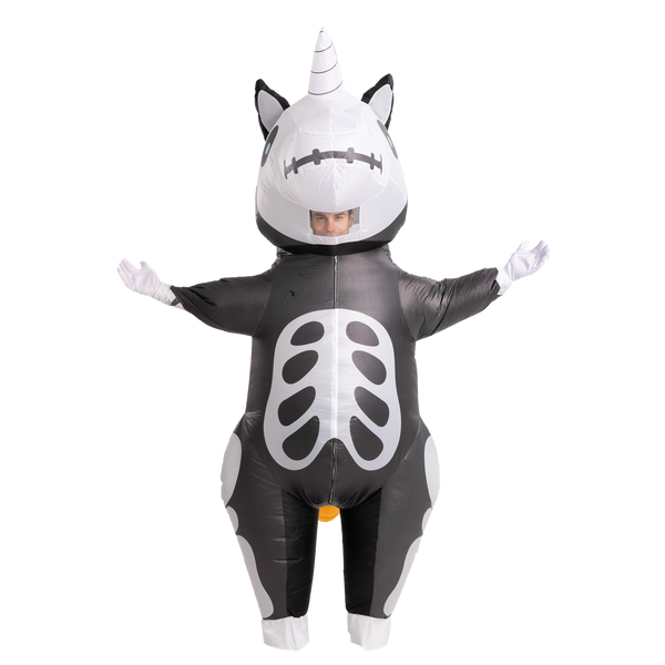 Skeleton Unicorn Full Body Inflatable Costume - Adult