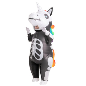 Skeleton Unicorn Full Body Inflatable Costume - Adult