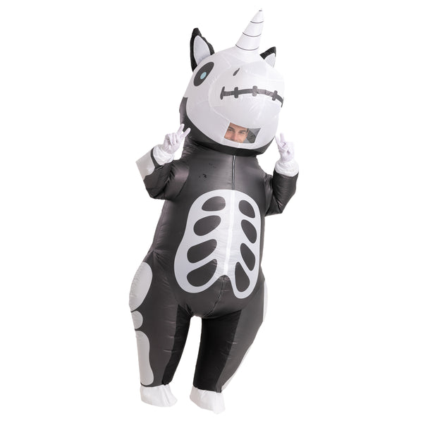 Skeleton Unicorn Full Body Inflatable Costume - Adult