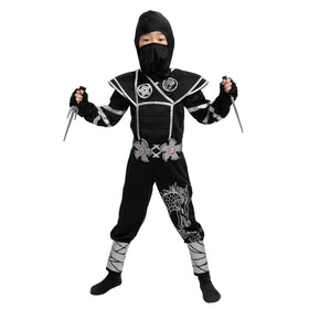 Silver Ninja Costume with Foam Accessories - Child
