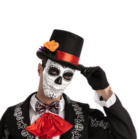 Day of the Dead Cosplay - Short Gloves, Men's Hat, Bow Tie