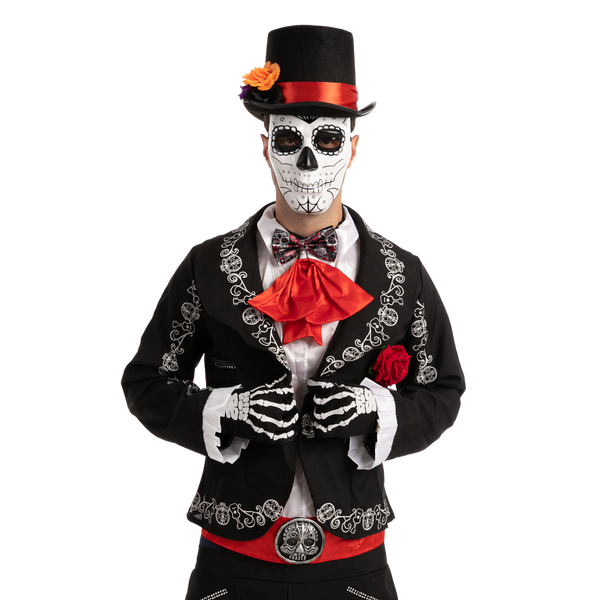 Day of the Dead Cosplay - Short Gloves, Men's Hat, Bow Tie