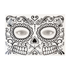 Day of the Dead Cosplay - Headband with Rose and Veil, Face Tattoo
