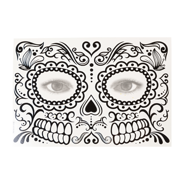 Day of the Dead 2 - Headband with Rose, Face Tattoo