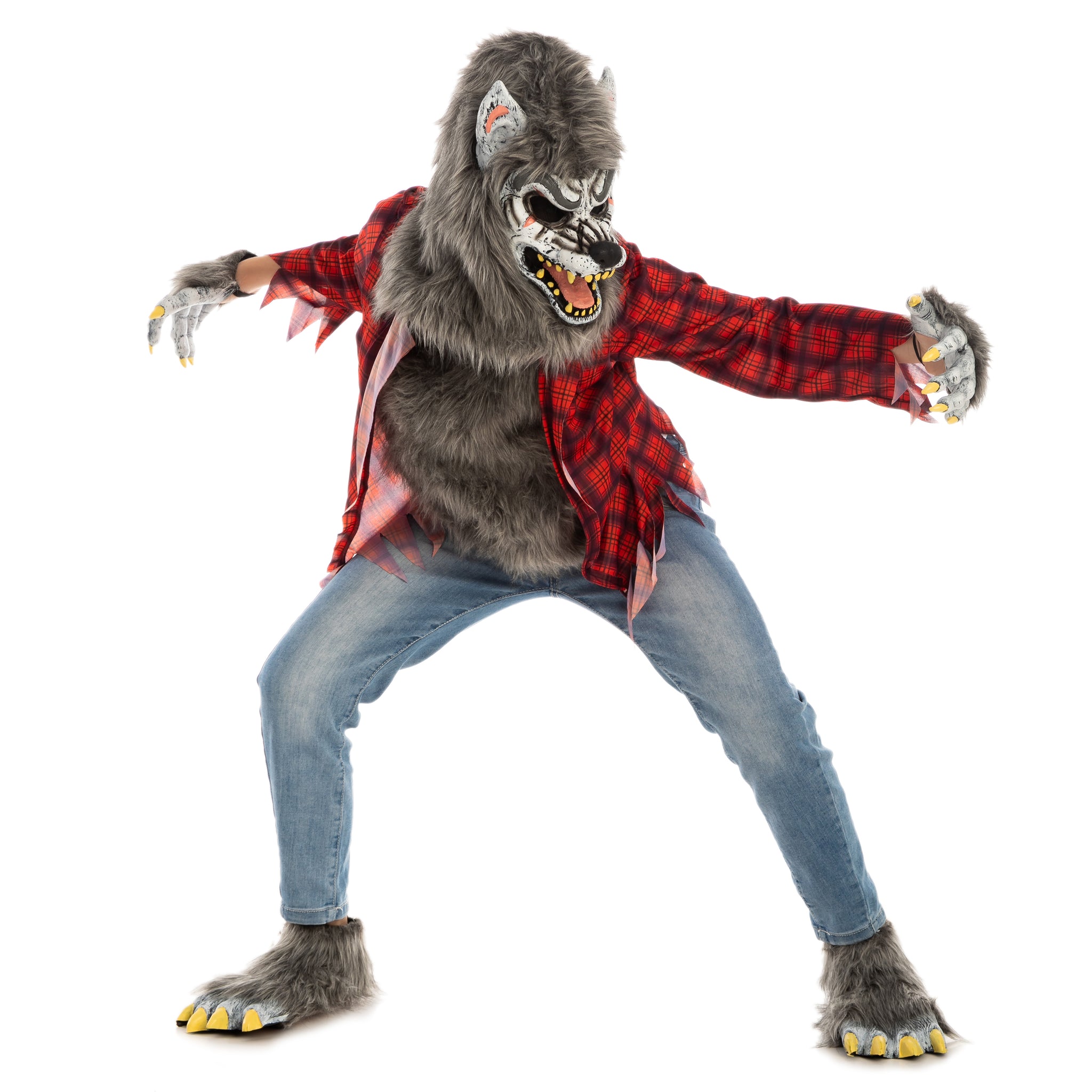 Grey Werewolf Costume Cosplay Child