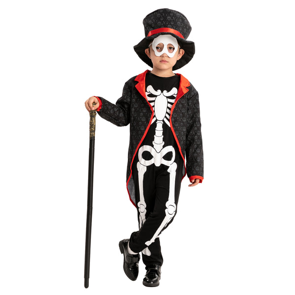 Happy Glow in the Dark Skeleton Costume Cosplay- Child