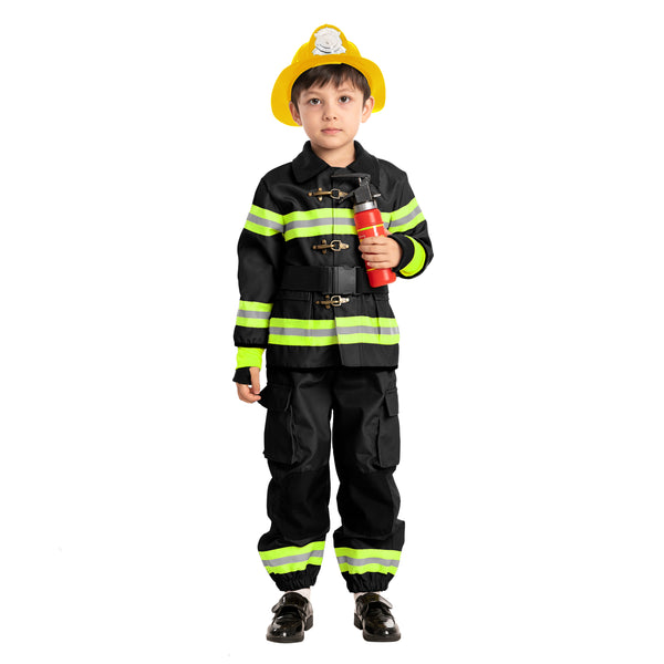 Black Firefighter Costume - Child