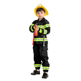 Black Firefighter Costume - Child