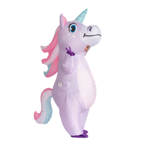 Inflatable Purple Rainbow Unicorn Costume