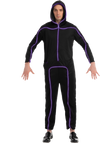 Purple LED Costume LED Stickman Costume - Adult