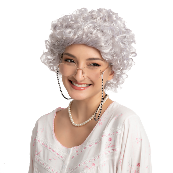 Female Curly Granny Wig for Cosplay