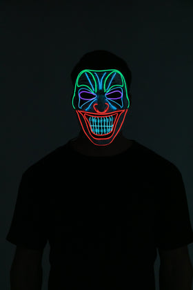 LED Mask Scary Clown Mask Cosplay - Adult