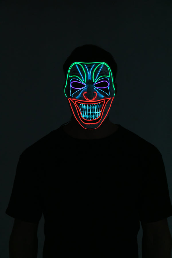 LED Mask Scary Clown Mask Cosplay - Adult
