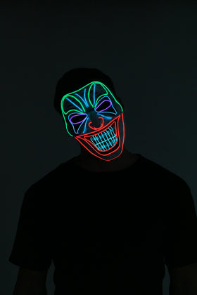 LED Mask Scary Clown Mask Cosplay - Adult