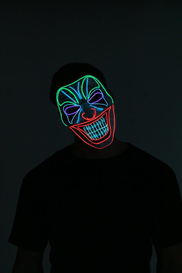 LED Mask Scary Clown Mask Cosplay - Adult