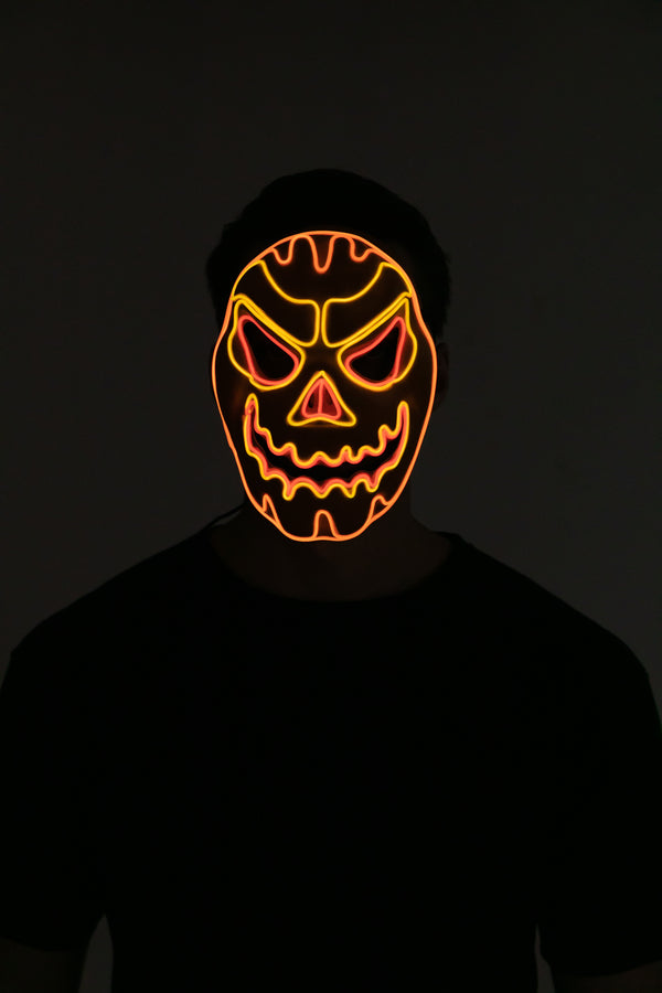 LED Mask Scary Pumpkin Cosplay - Adult