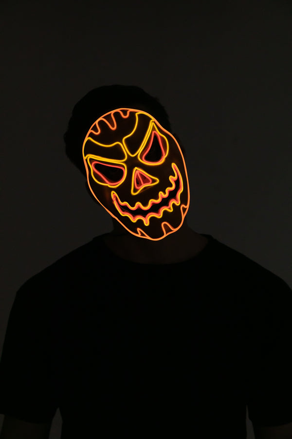 LED Mask Scary Pumpkin Cosplay - Adult