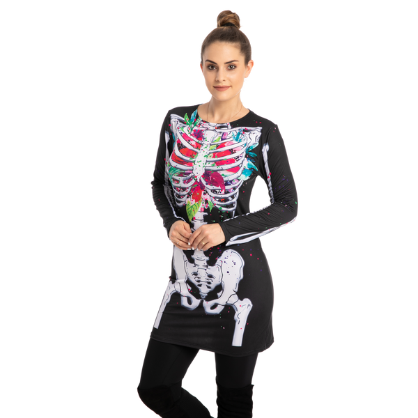 Women Skeleton Dress Costume Cosplay - Adult