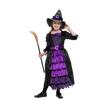 Purple Witch Costume with Spider Web Skirt - Child