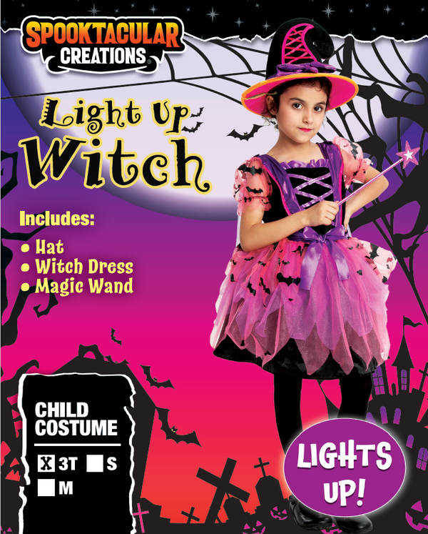 Witch LED Light up Costume Cosplay - Child