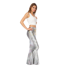 Metallic Hologram Shiny Mermaid Skirt Costume Cosplay - Adult