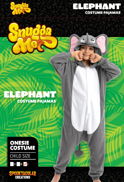 Elephant Pajamas jumpsuit Cosplay- Child