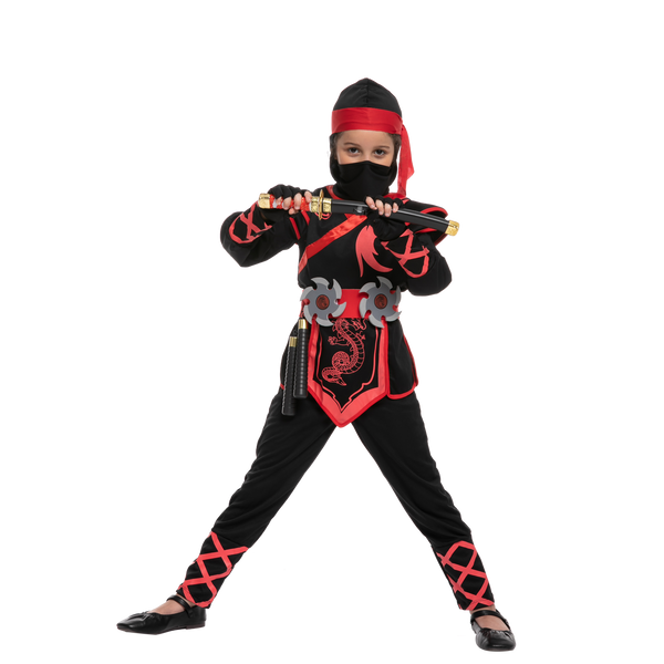 Red Ninja Costume for Girls Cosplay - Child