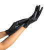 Unisex Shiny Black Metallic Gloves for Adult, Kids, Halloween Costume Accessory